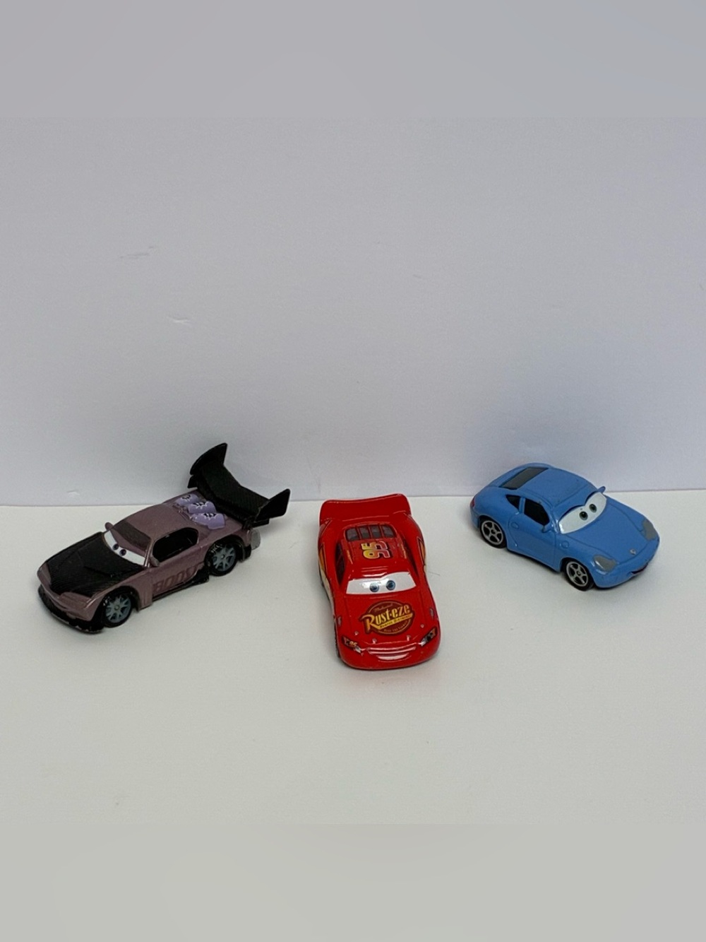 Disney Pixar Diecast Cars Set of 3 LIGHTNING MCQUEEN BOOST SALLY CARRERA